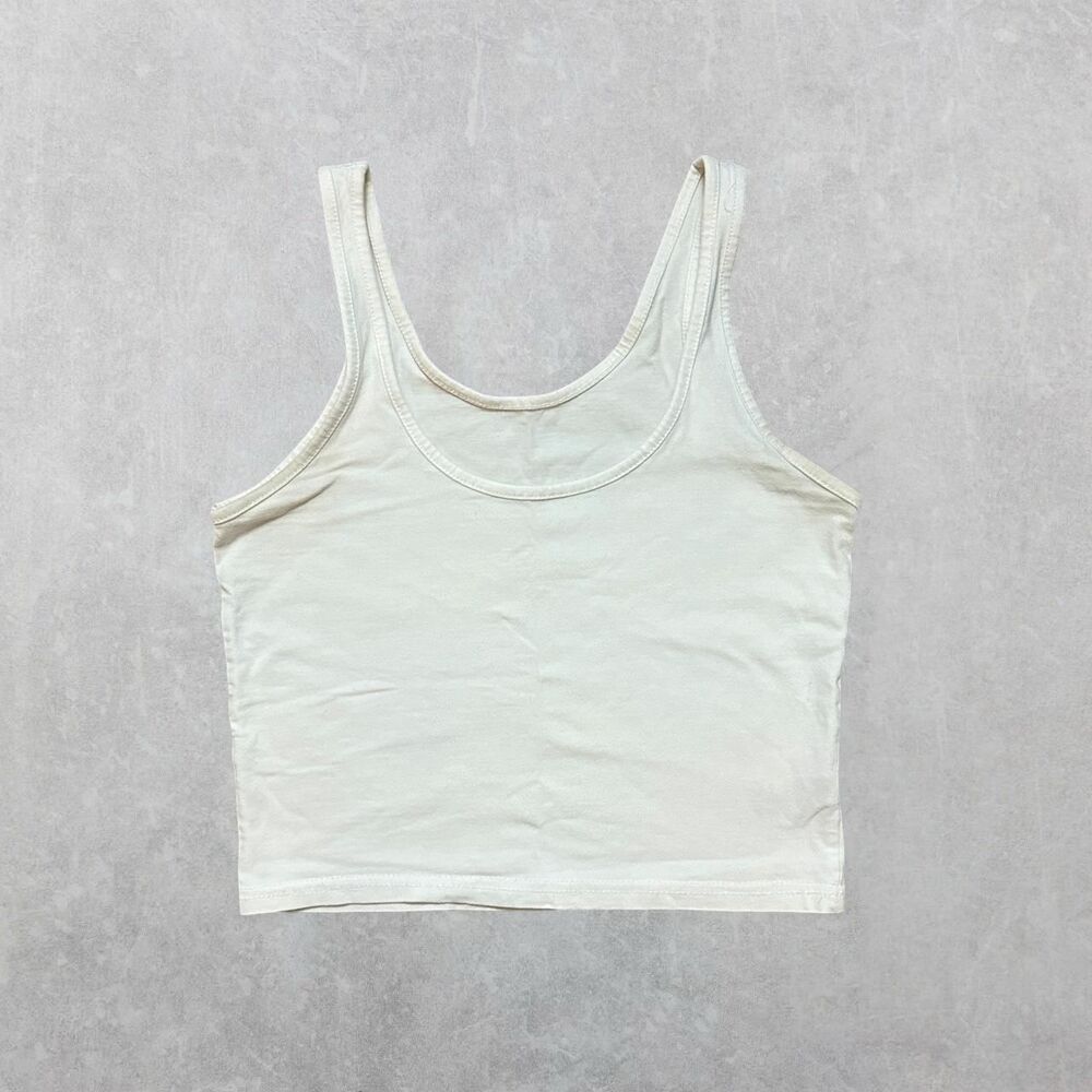 White cropped tank top from YesStyle